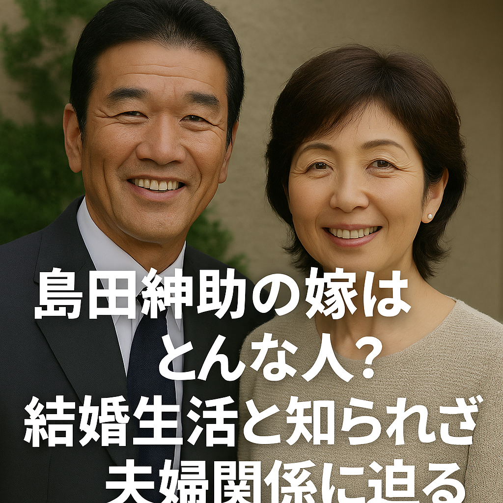島田紳助の嫁とは？結婚生活と夫婦関係の真実