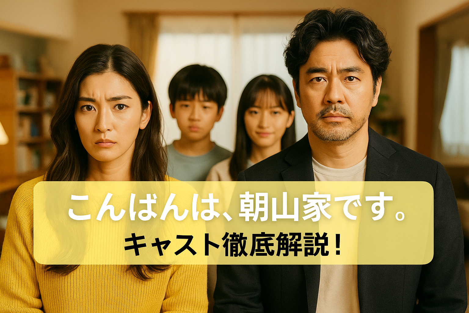 こんばんは、朝山家です。キャスト徹底解説！中村アンと小澤征悦の掛け合いに注目