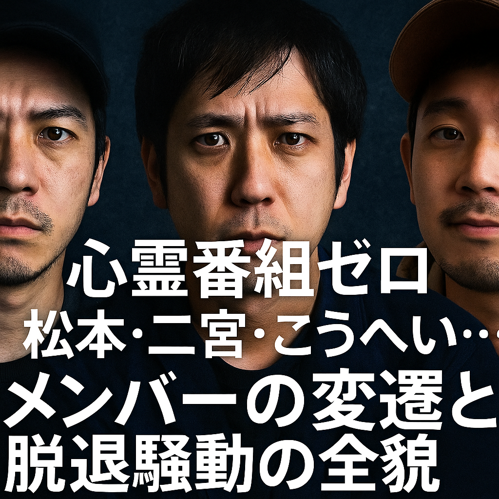 心霊番組ゼロ 松本・二宮・こうへい…メンバー変遷と脱退騒動まとめ