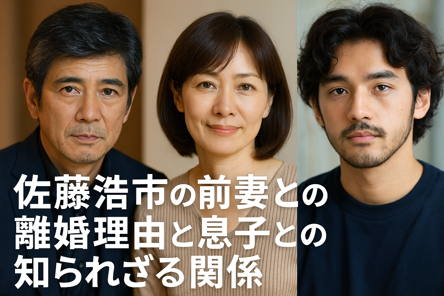 佐藤浩市の前妻との離婚理由と息子との知られざる関係
