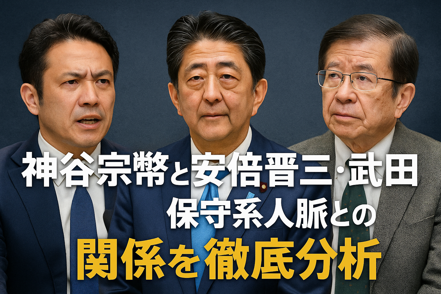 神谷宗幣と安倍晋三・武田邦彦の関係は？保守系人脈を徹底整理！