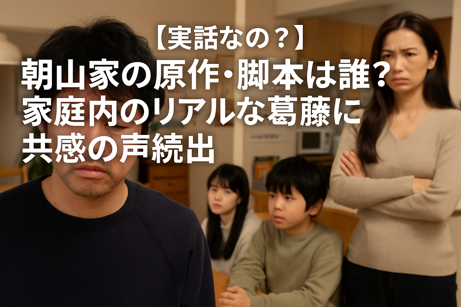 【実話なの？】朝山家の原作・脚本は誰？家庭内のリアルな葛藤に共感の声続出