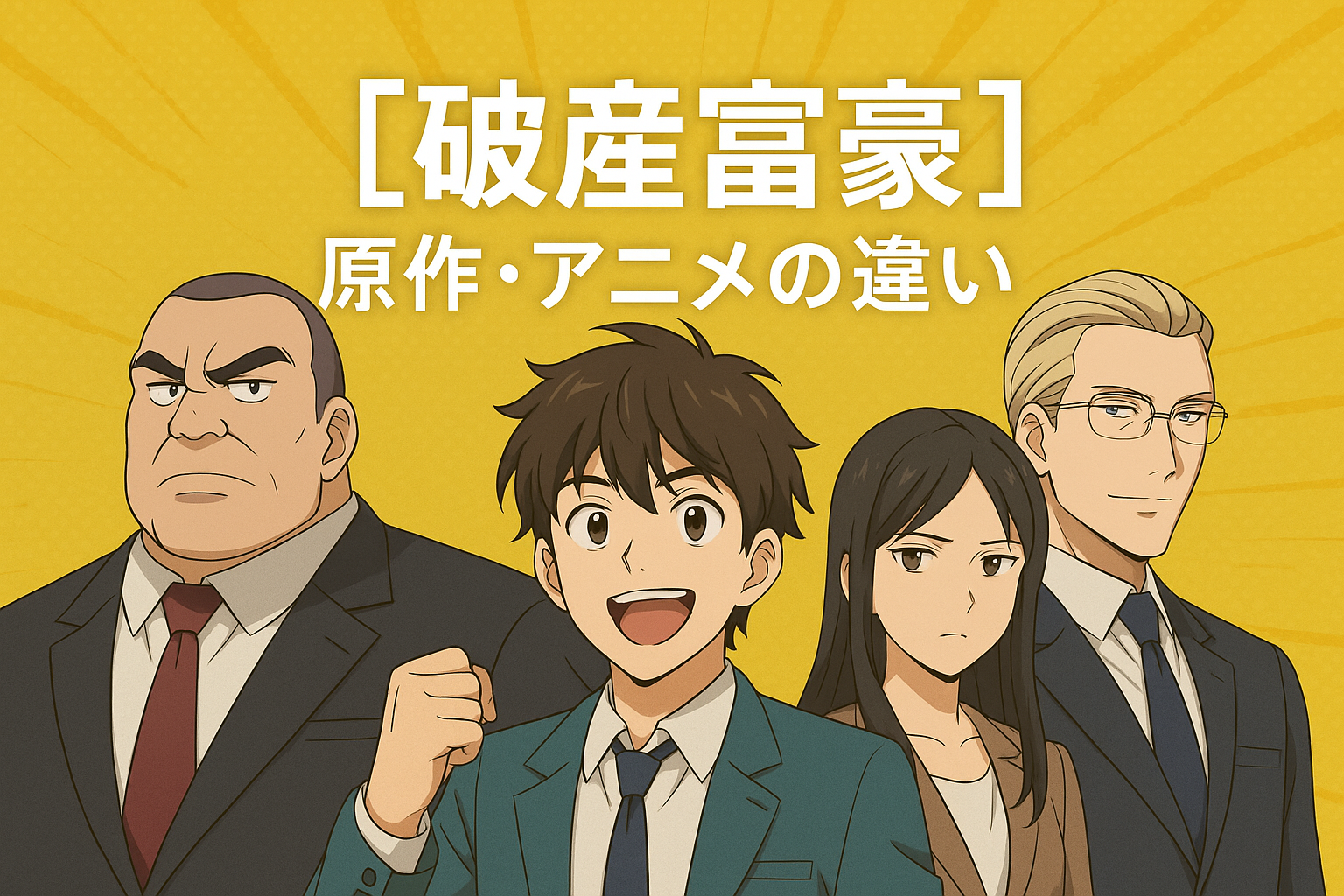 『破産富豪 The Richest Man in GAME』原作とアニメの違いを徹底解説！設定変更の理由と魅力とは