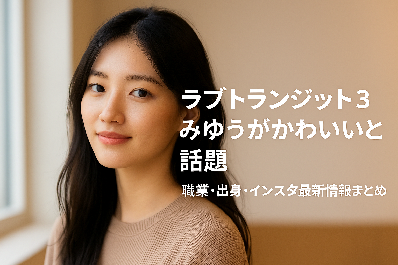 「ラブトランジット3」みゆうがかわいい！職業・出身・インスタ最新情報まとめ