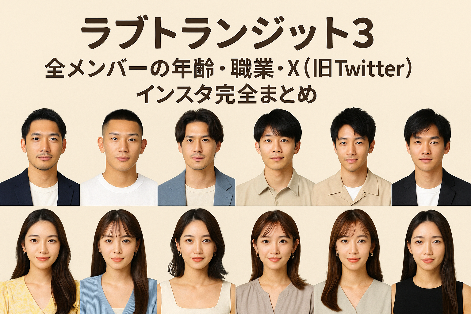 「ラブトランジット3」全メンバーまとめ！年齢・職業・インスタ・X（旧Twitter）完全版